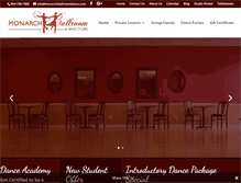 Tablet Screenshot of monarchballroomdance.com